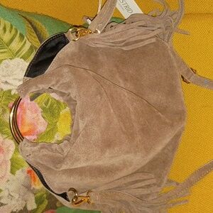 SuedeAstr Fringe Shoulder Bag - Brown